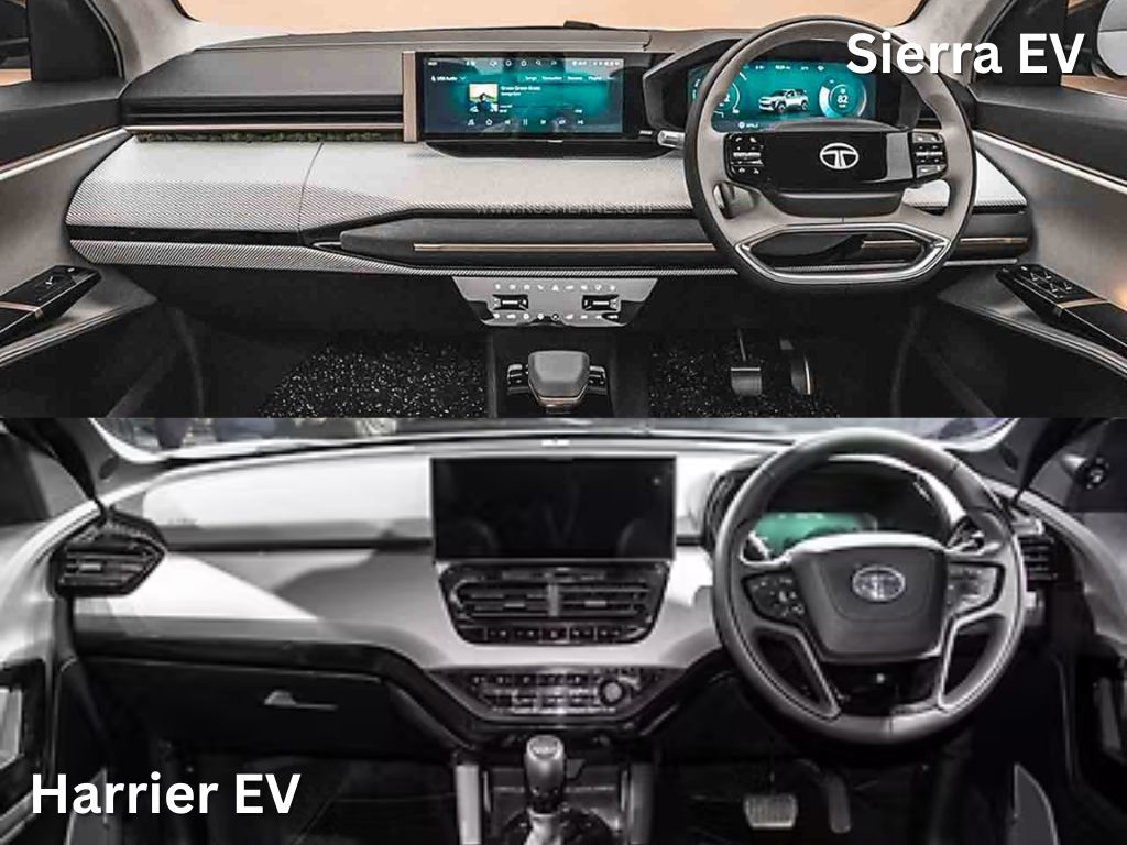 Tata Harrier EV vs Tata Sierra EV interior